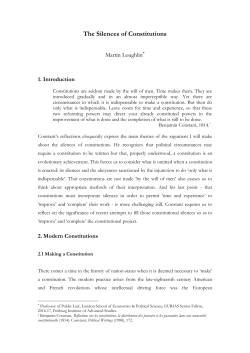 The Silences of Constitutions