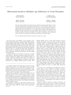 Motivational Incentives Modulate Age Differences in Visual Perception