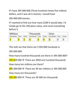 If I have 395 000 000 (Three hundred ninety five million) dollars, and