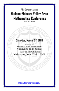 here - Hudson Mohawk Valley Area Mathematics Conference