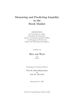 Measuring and Predicting Liquidity in the Stock Market