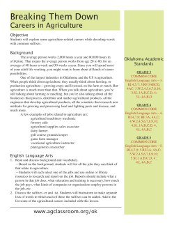 Breaking It Down: Careers in Agriculture
