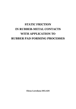 Static Friction in Rubber-Metal Contacts with Application to Rubber