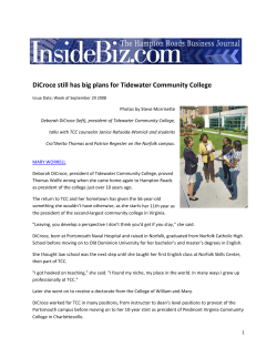 DiCroce still has big plans for Tidewater Community College