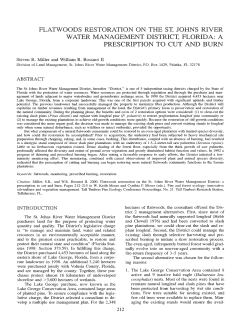 flatwoods restoration on the st. johns river water management district