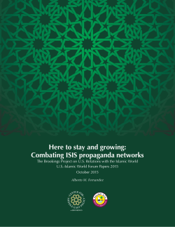 Here to stay and growing: Combating ISIS propaganda networks