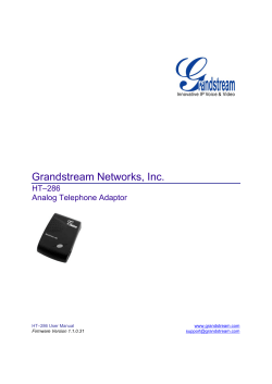 HandyTone 286 User Manual - Grandstream Networks, Inc.