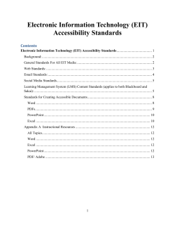 Electronic Information Technology (EIT) Accessibility