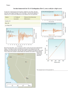 Name: In-class homework for Ch 11 Earthquakes (Part 2, extra credit