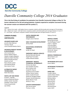 to see a complete listing of the 2014 Graduates