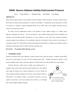 SAVE: Source Address Validity Enforcement Protocol