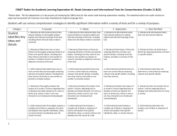 Student Identifies Key Ideas and Details