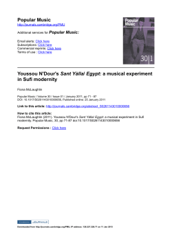 a musical experiment in Sufi modernity - People