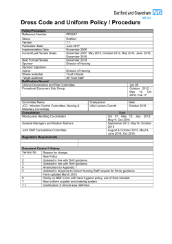 Dress Code and Uniform Policy / Procedure