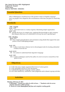 Essential Question Objectives: Activities: Standards: