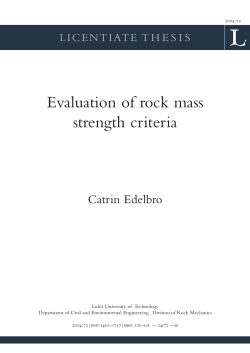 Evaluation of rock mass strength criteria