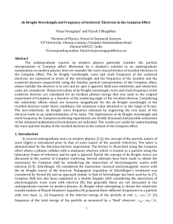 de Broglie Wavelength and Frequency of Scattered Electrons in the