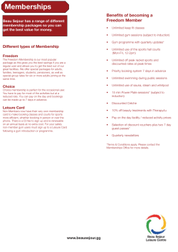 Memberships - Beau Sejour