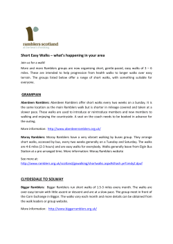 Short Easy Walks &ndash; what`s happening in your area GRAMPIAN