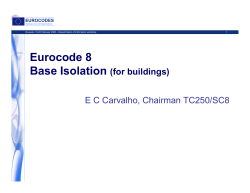 Eurocode 8 Base Isolation (for buildings)