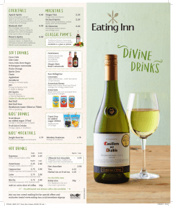 Drinks Menu - Eating Inn
