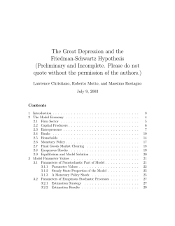The Great Depression and the Friedman-Schwartz