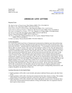 american love letters - American Society for Eighteenth
