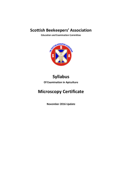 Microscopy Certificate - Scottish Beekeepers Association