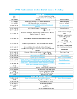 2nd R8 Mediterranean Student Branch Chapter Workshop Saturday
