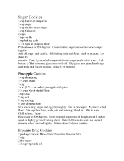 Sugar Cookies - Eastern Shore Duplicate Bridge Club