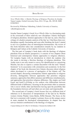 Jerusha Tanner Lamptey`s book Never Wholly Other is a fascinating