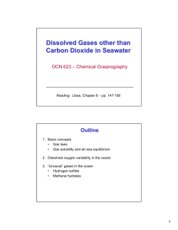 Dissolved Gases other than Carbon Dioxide in Seawater