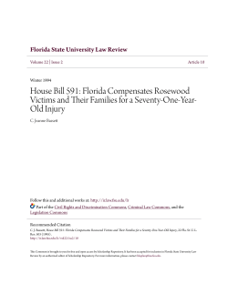 House Bill 591: Florida Compensates Rosewood Victims and Their