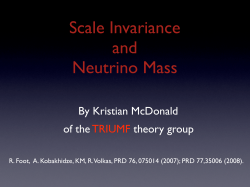 Scale Invariance and Neutrino Mass