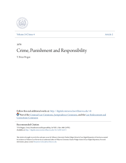 Crime, Punishment and Responsibility