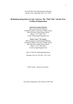 Rethinking Integration in Latin America