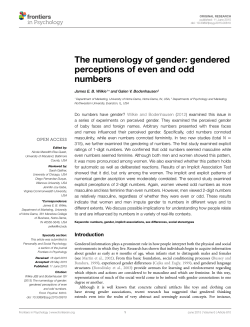 The numerology of gender: gendered perceptions of even and odd