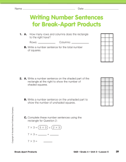 Writing Number Sentences for Break