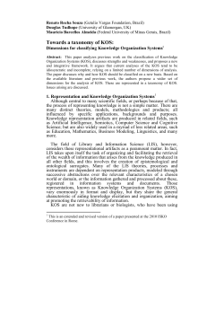 Towards a taxonomy of KOS