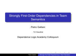 Strongly First-Order Dependencies in Team Semantics