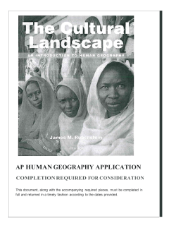 ap human geography application