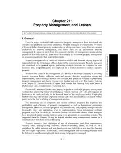 Chapter 21: Property Management and Leases