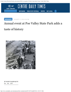 Centre County Historical Society joins annual effort to recognize