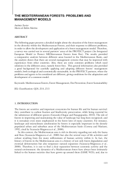 the mediterranean forests: problems and management models
