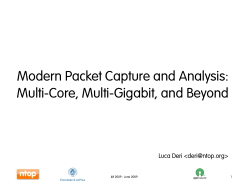 Monitoring high-speed networks using ntop