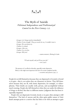The Myth of Suicide - The University of Michigan Press