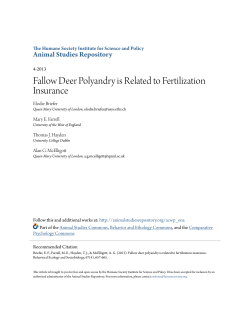Fallow Deer Polyandry is Related to Fertilization Insurance