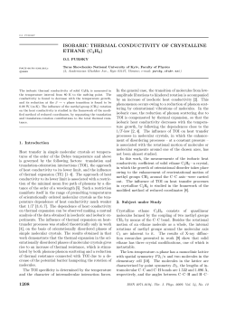 isobaric thermal conductivity of crystalline ethane (c2h6) 1208