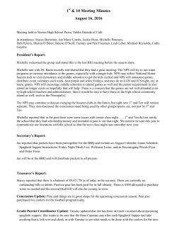 August 2016 Meeting Minutes - Norton Lancer Football 1st and 10