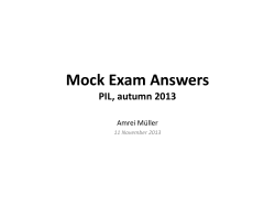 Mock Exam Answers PIL, autumn 2013